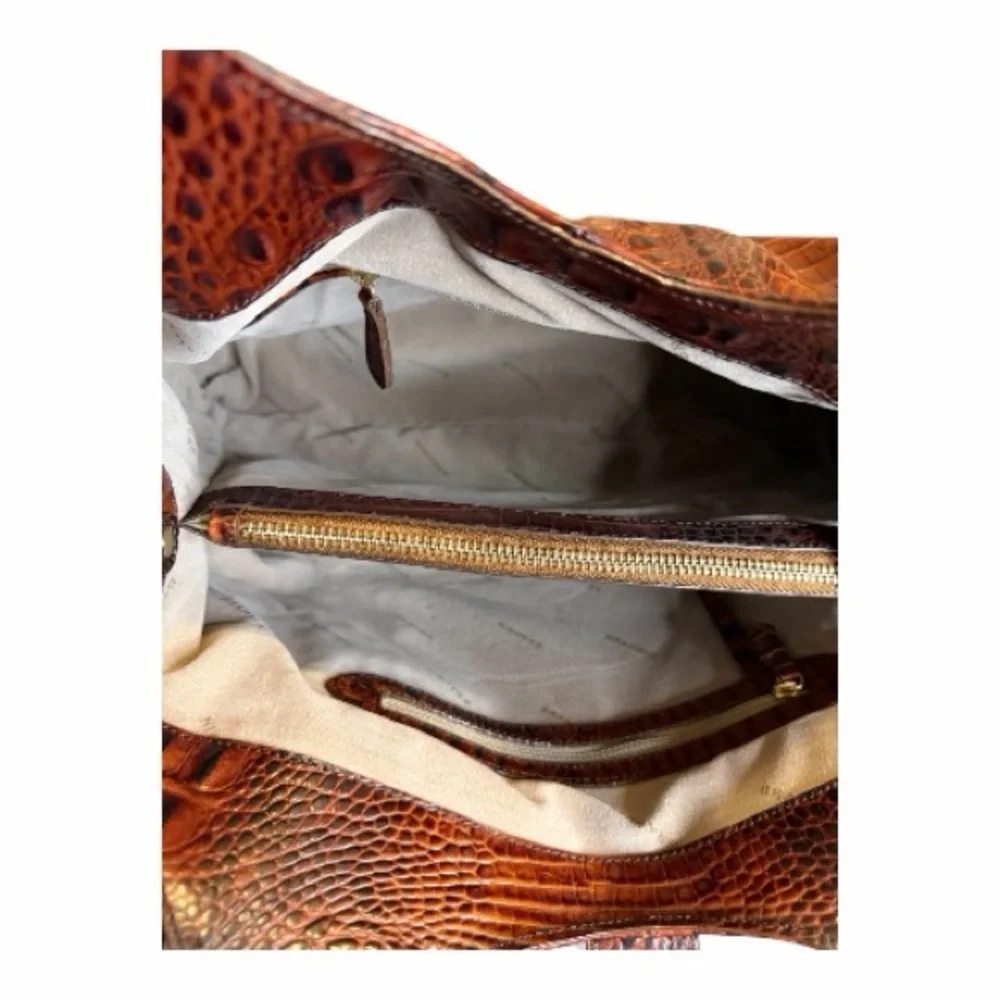 Brahmin NWOT Elisa Pecan Melbourne Leather Hobo - Picture 9 of 10